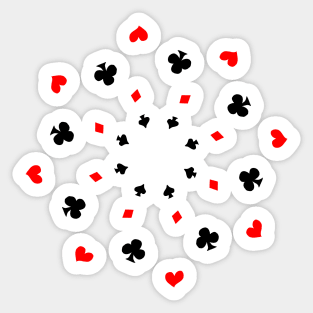Hearts, Spades, Diamonds, and Clubs Sticker